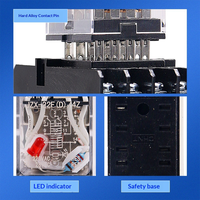 Relais intermédiaire miniature électromagnétique JZX-22F(D)/2Z4Z DC 24 V/220 V éclairé MY2 HH52P JQX Fabriqué en Chine
