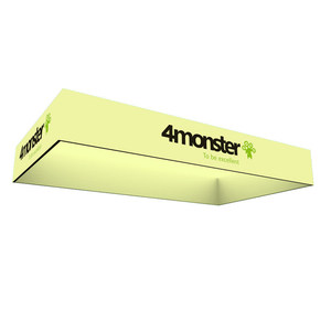 Pancarta Rectangular Colgante de Techo con Marco de Aluminio Personalizado OEM de Alta Calidad y Tela Tensada para Exhibición 4Monster Booth 1010 Heat - Product Image 5