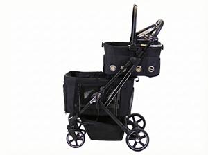 मूल नए फैशनेबल वाटरप्रूफ लुभावनी फोल्डेबल चार पहिया पालतू कुत्ते स्टलर बिल्ली स्टलर - Product Image 3