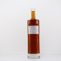 750ml 700ml 500ml 350ml Bouteilles en verre de luxe Super Flint haut de gamme transparentes à fond épais pour whisky vodka rhum spiritueux