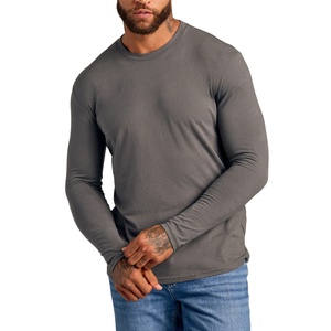 Fournisseur en gros, logo, nouveau style, design uni, 100% coton tricoté, 280 g/m², machine d'impression, antibactérien, coupe ajustée, manches longues - Product Image 5