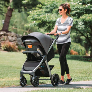 Système de voyage 3 en <span class=keywords><strong>1</strong></span>, poussette pliable rapidement, siège <span class=keywords><strong>auto</strong></span> pour bébé, combo pour bébés et tout-petits, cadre en polyester |   Camden/Noir - Product Image 6