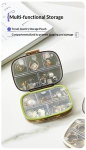 Boîtes en plastique en gros, organiseur de pilules de voyage, boîte à 10 compartiments, petite boîte pliable portable pour le transport et le rangement, organiseur quotidien - Product Image 3