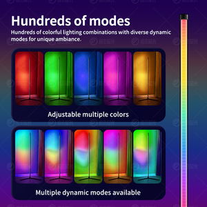 Lampe de sol d'angle intelligente LED RGB avec support, éclairage d'ambiance à changement de couleur étanche IP65 pour la décoration intérieure de la maison et de la chambre - Product Image 4