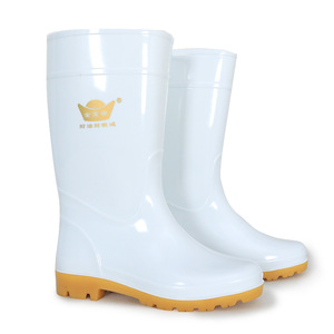 <b>White</b> Food Grade Rain <b>Boots</b> <b>Over</b> The <b>Knee</b> Non Slip Wear Resistant For Kitchen Seafood Chemical Workshops - Product Image 2