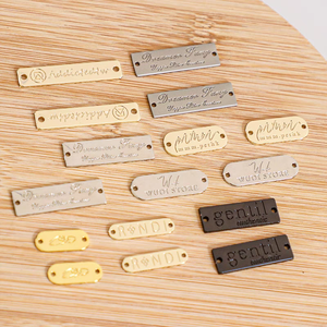 Etichette Metalliche Personalizzate con Logo per Borse e Valigie, <span class=keywords><strong>Targhette</strong></span> in Pelle con Strass e Paillettes Fatte <span class=keywords><strong>a</strong></span> <span class=keywords><strong>Mano</strong></span> per Abbigliamento - Product Image 5