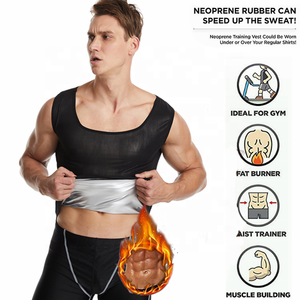 Débardeur de taille avec logo personnalisé pour hommes Gilet de compression en tricot avec piégeage de la chaleur Pull Sauna Suit - Product Image 2