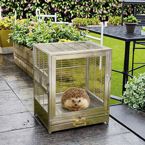 Gabbia in acciaio inox comoda e resistente, dallo stile classico di lusso, adatta anche al trasporto di piccoli animali. - Product Image 1