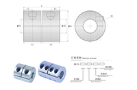 Accouplement rigide en aluminium pour arbre de moteur CNC