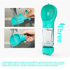 300ml 500ml 4'ü 1 Arada Çok Fonksiyonlu Köpekler İçin Açık Hava Taşınabilir Su Şişesi, Mama Kabı, Kaka Poşeti ve Kaka Küreği - Product Image 5