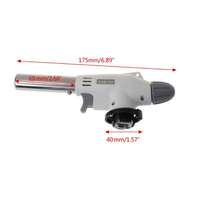 Antorcha de butano, antorcha de cocina con bloqueo de seguridad y llama ajustable para cocinar barbacoa hornear