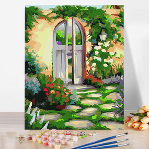 Kit de peinture à l'huile personnalisée <span class=keywords><strong>en</strong></span> gros par numéros pour adultes, <span class=keywords><strong>dessin</strong></span> DIY, toile d'art personnalisée - Product Image 2