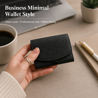 Dompet Kancing Kulit Asli Wanita |   Dompet Kartu Kapasitas Besar Tipis |   Dompet untuk Perjalanan Bisnis Mewah & Penggunaan Sehari-hari