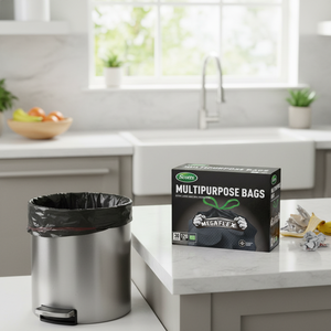ถุงขยะสกอตส์แบบมีเชือกผูก ขนาดใหญ่ 120 ใบ บรรจุ 30 แกลลอน แบบใช้แล้วทิ้ง สีดำ สำหรับครัวขนาดใหญ่ - Product Image 3