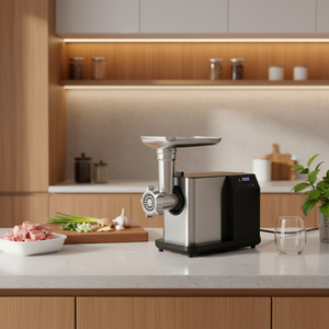 <span class=keywords><strong>Hachoir</strong></span> à <span class=keywords><strong>viande</strong></span> en acier inoxydable avec écran tactile, prise EU/UK 220-240V, avec accessoire pour farcir les saucisses, pour la maison et les petites boutiques alimentaires - Product Image 3