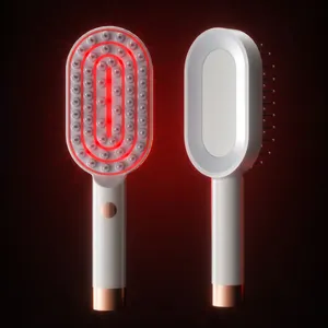 Electric Scalp Massager Detangling Hair Brush Hair Care Product Red And Blue Light Therapy Hair Brush