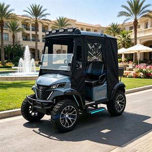 Cortina de Lluvia y Parasol Azul Claro Directo de Fábrica, Totalmente Cerrado, para Carro de Golf Eléctrico, Autobús Turístico, Club Car, XCEGO, Autonomía de 80-100 km - Product Image 1