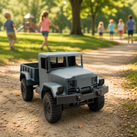 Camion de transport militaire RC 6 roues 2.4G télécommandé prêt à l'emploi, jouet électrique avec chargeur, cadeau pour enfants - Métal, niveau expert, intérieur-extérieur, fonction de suivi