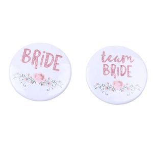 Ovelty-insignia personalizada con letras para novia, insignia <span class=keywords><strong>de</strong></span> metal con botón <span class=keywords><strong>de</strong></span> flor para <span class=keywords><strong>despedida</strong></span> <span class=keywords><strong>de</strong></span> <span class=keywords><strong>soltera</strong></span> - Product Image 3