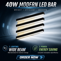 Barre lumineuse linéaire suspendue moderne Lightwoo 40W 4 pieds IP44 noire LED 6000K Ra90 pour éclairage commercial, bureaux, magasins, gymnases CB