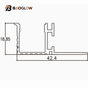 Nouveau design, vente en gros, poignée de main courante d'escalier, tiroirs à ouverture libre, profilé en aluminium, canal pour bande LED, personnalisable - Product Image 3