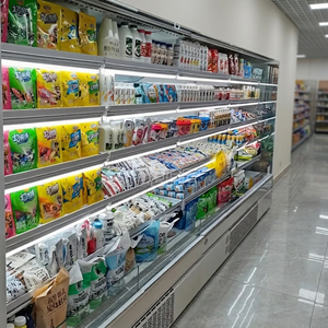 Réfrigérateur Vitrine Verticale <span class=keywords><strong>Multi</strong></span>-Niveaux Ouvert pour Fruits et Légumes de Supermarché, Fourniture Directe Usine - Product Image 5