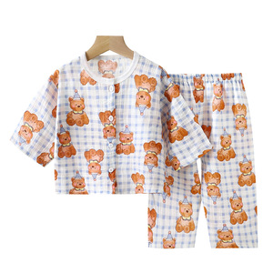 ชุดนอนผ้าฝ้ายแขนยาวสำหรับ100% ชุดเสื้อผ้าระบายอากาศได้ดีชุดเสื้อผ้าสำหรับทารกและเด็กวัยหัดเดิน - Product Image 5