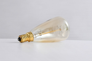Vintage E27 Base ST48 Edison lampadina ambra colore incandescente luce a gabbia di scoiattolo Design ST58 ST64 lampadina in tungsteno E14 <span class=keywords><strong>E12</strong></span> - Product Image 2