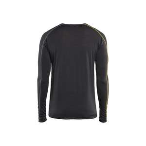 BLAKLADER - 479917349835XXXL <b>Underwear</b> top XLIGHT 100% merino Dark grey/Yellow - EAN 7330509545584 <b>THERMAL</b> <b>UNDERWEAR</b> - Product Image 2