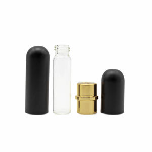 <span class=keywords><strong>Inhalateur</strong></span> en aluminium noir mat 5ML Bouteille d'aromathérapie <span class=keywords><strong>Inhalateur</strong></span> nasal en aluminium - Product Image 2