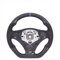 Volant de direction à bande supérieure en fibre de carbone, pour BMW E90, E92, E60, E63, E46