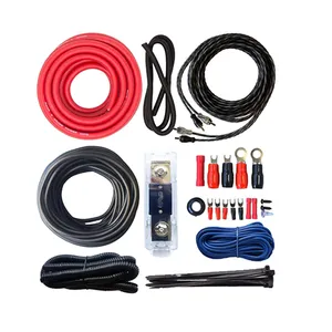 Kabel Video Profesional Audio 4/8/10Awg, Kabel Video untuk Speaker Mobil Subwoofer Penguat Audio Mobil Kabel Audio Mobil 8 Gauge Kit Kabel Amp