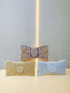 Borsa da Sera di Lusso a Forma di Fiocco per Donne 2026, Pochette con Catena e Strass Scintillanti per Banchetti e Feste - Product Image 2