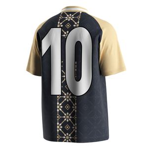 Maillot de football léger avec col polo en V et tissu anti-transpiration, idéal pour les séances d'échauffement et les matchs décontractés - Product Image 6