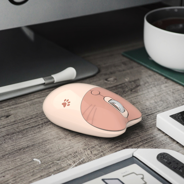 Factory Wholesales Cat-Shaped 2.4G Wireless Optical Mouse LED RGB Gaming for PC Laptops Desktops Right Battery Mini for Tablet