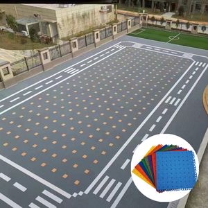 Tapetes de Piso Encastrables para Gimnasio Comercial - Baldosas Híbridas de Goma y PP de Alta Densidad de 50 mm de Grosor para Centros de <span class=keywords><strong>Fitness</strong></span>, Duraderas por Más de 5 Años - Product Image 1