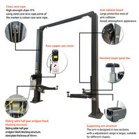 Certification CE 4.5T hydraulique automatique 2 pôles ascenseurs de véhicule deux post lift para