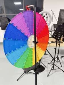 Ruota della Fortuna Girevole da 24 Pollici, Regolabile, con Supporto, per Giochi e Premi - Product Image 4