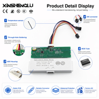 Cermin Kamar Mandi Pintar LED dengan Layar Temperatur Jam Digital, Sensor Sentuh, Lampu, dan Kontrol Anti-Kabut
