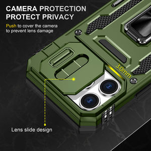 Soporte Metálico para Coche, Funda para <span class=keywords><strong>iPhone</strong></span> 12 Mini, Material Ecológico, 4 Esquinas con Airbag, Deslizador de Lente, Antiarañazos, Resistente al Desgaste, Venta al por Mayor - Product Image 4