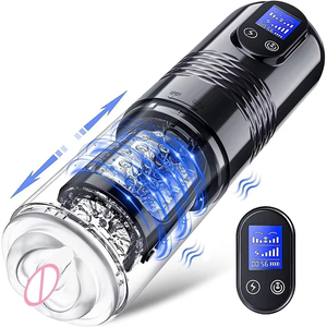 Masturbateur automatique pour homme, gobelet masturbateur, manchon réaliste, chatte électrique de poche pour pénis, jouet sexuel pour hommes, écran LCD - Product Image 1