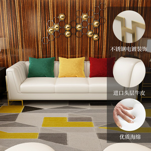 Sofá<span class=keywords><strong>s</strong></span> modernos para sala de estar, sofá de lujo, salones seccionales, sofá Chesterfield de cuero genuino, conjunto para el hogar, oficina, muebles de Hotel - Product Image 4