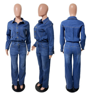 <span class=keywords><strong>Mono</strong></span> vaquero elástico <span class=keywords><strong>informal</strong></span> de manga larga para mujer, <span class=keywords><strong>mono</strong></span> de una pieza, <span class=keywords><strong>mono</strong></span> de pierna recta - Product Image 5