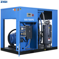 Compresseur d'air à vis industriel 220 v, 75kw, 100hp, puissance AC, conduite directe, vitesse Variable
