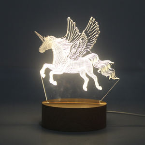 ไฟกลางคืน3d ลายม้าบินสุดสร้างสรรค์,โคมไฟรูปสัตว์มีสวิตช์สัมผัส7สีโคมไฟอนิเมะไฟ Led สำหรับเด็กไฟกลางคืน - Product Image 5