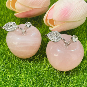 HZ คริสตัลแกะสลักธรรมชาติสำหรับเป็นของขวัญคริสต์มาสอีฟคริสตัลแกะสลักแอปเปิ้ล - Product Image 4