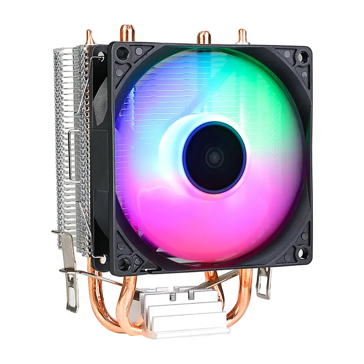 แผงระบายความร้อน CPU Air Cooler Fan,2ชิ้นขนาด9ซม. สำหรับเมนบอร์ดคอมพิวเตอร์ฮีทซิงค์สำหรับ AMD SOCKET และ INTEL SOCKET LGA