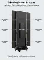 Pantalla LED P2.5 P2 de Tres Pliegues para Carteles, Pantalla Digital Portátil de Publicidad Interior a Todo Color HD para Centros Comerciales
