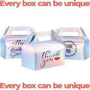 Cajas <span class=keywords><strong>de</strong></span> Regalo Iridiscentes para Fiestas, Cajas <span class=keywords><strong>de</strong></span> Regalo para Golosinas, Galletas y Dulces, Ideales para Fiestas Temáticas <span class=keywords><strong>de</strong></span> Cumpleaños - Product Image 3