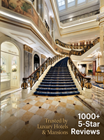 Rampe d'escalier en fer forgé Royal avec motifs personnalisés, balustrades et mains courantes de qualité supérieure pour hall et escaliers imposants